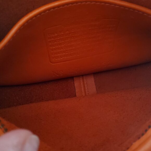 Vintage Coach Wendie Crossbody Handbag 9031 in Tangerine Rare Color + Hangtag - Picture 8 of 9